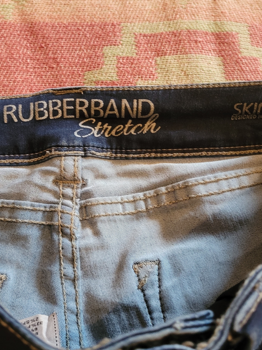 Rose Royce, NWOT, Rubberband Stretch Skinny Jeans in Dark Blue, 28 - Picture 7 of 8